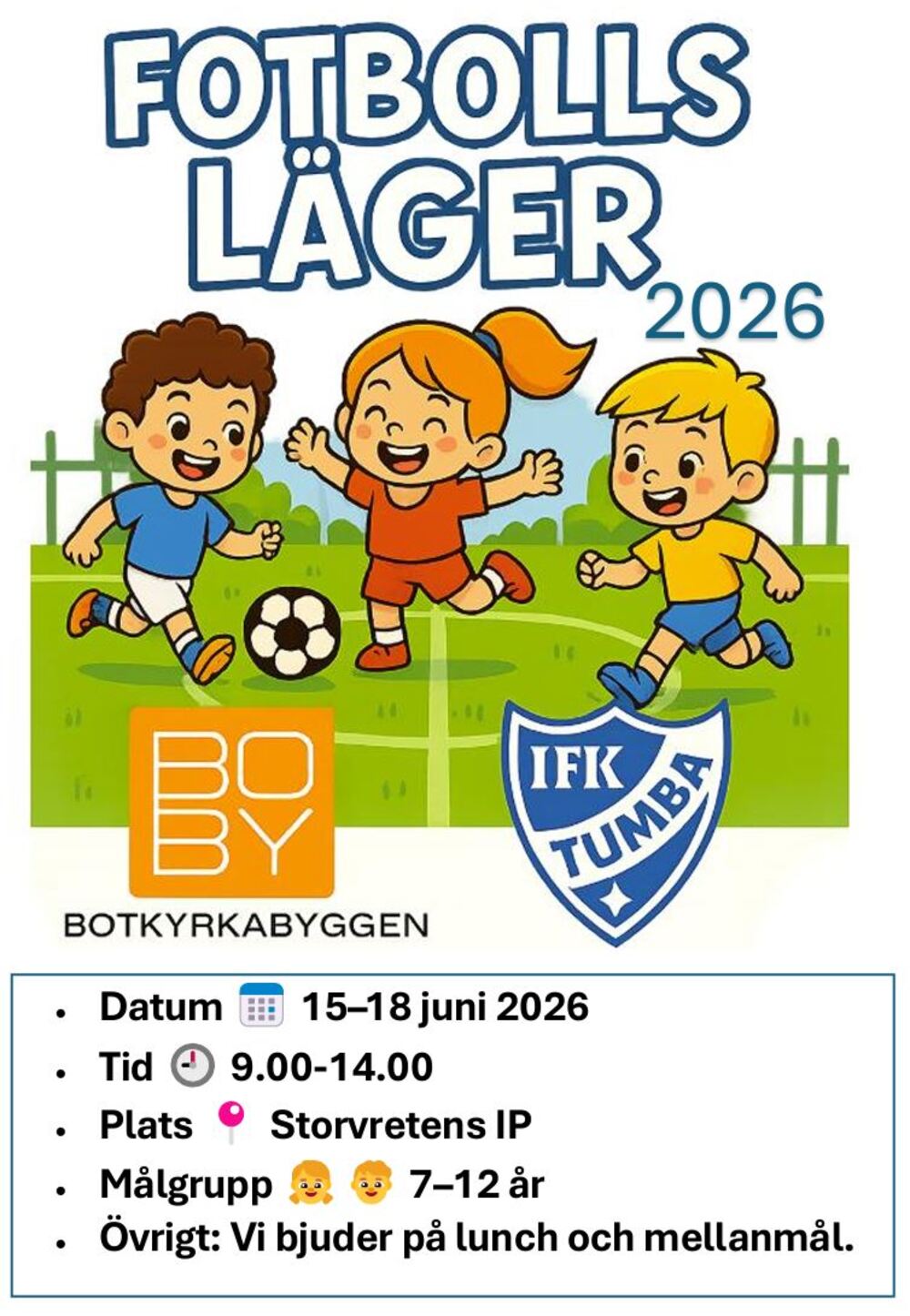 Anmälan till fotbollsläger 2026